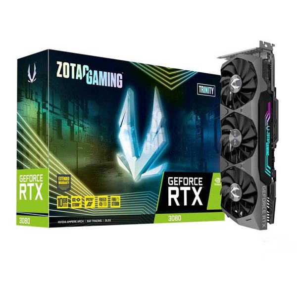 کارت گرافیک زوتک (در حد نو با جعبه) مدل Zotac RTX 3080 Trinity OC 10GB 320bit RGB Graphic Card
