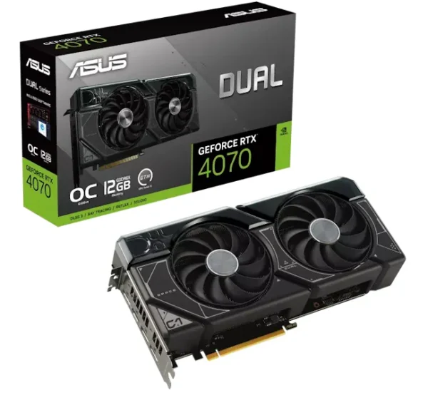 کارت گرافیک ایسوس (اوپن باکس گارانتی حامی) مدل ASUS Dual GeForce RTX 4070 OC 12GB Graphics Card