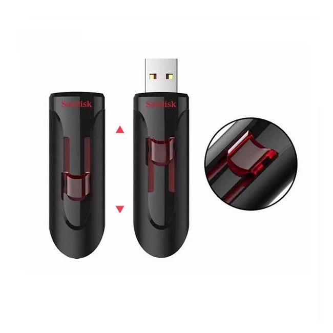 فلش مموری سن دیسک مدل سی زد 600 با ظرفیت 16 گیگابایت SANDISK CZ600 Glide 16GB USB 3.0 Flash Memory - Image 2