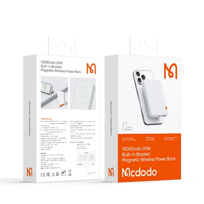 پاور بانک وایرلس مک دودو مدل MC-510 با ظرفیت 10000 میلی آمپر ساعت Mcdodo MC-510 Built in Bracket PD 20W 10000mAh Power Bank - Image 2