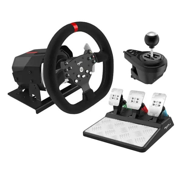 فرمان بازی PXN (در حد نو) مدل V10 با دنده و پدال گاز مدل PXN Racing Wheel V10