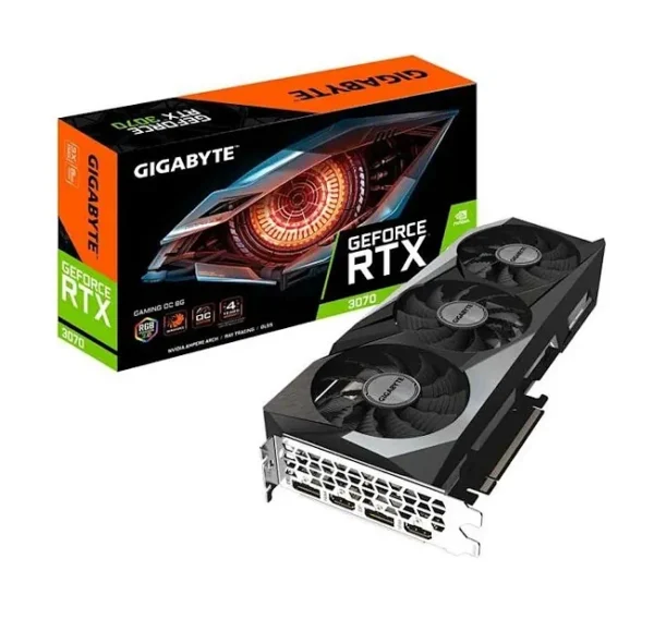 کارت گرافیک گیگابایت (در حد نو با جعبه) مدل GIGABYTE GeForce RTX 3070 OC Gaming 8GB Graphics Card