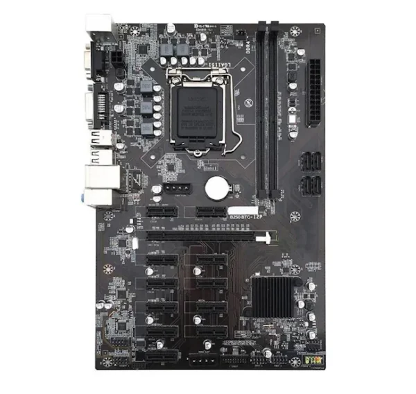 مادربرد (استوک) بایواستار نسل شش و هفت مادربرد BIOSTAR B250 BTC 12P DDR4