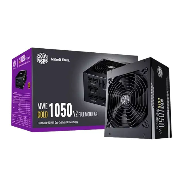 1050 منبع تغذیه کامپیوتر کولر مستر مدل MWE Gold 1050 V2 80 Plus Gold توان 1050 وات - Image 1