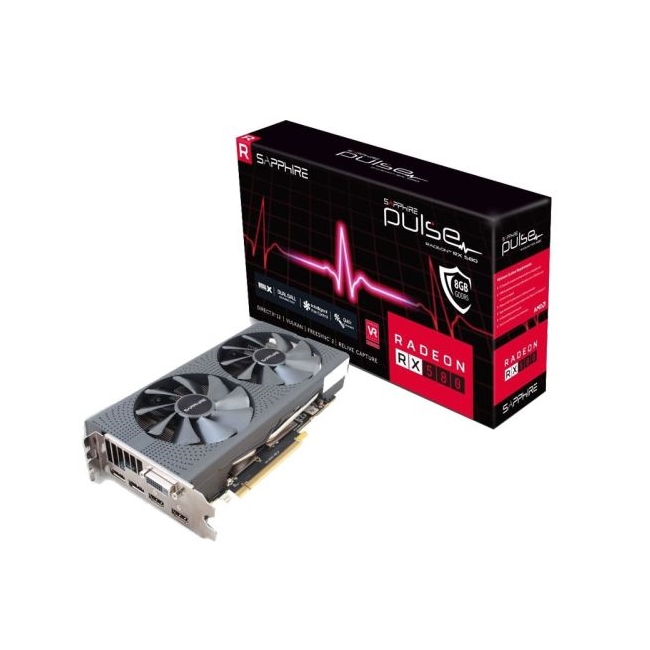 580 RX PULSE 1 کارت گرافیک rx580 سافایر مدل Sapphire Pulse Radeon RX 580 8GB OC (در حد نو) - تصویر 1