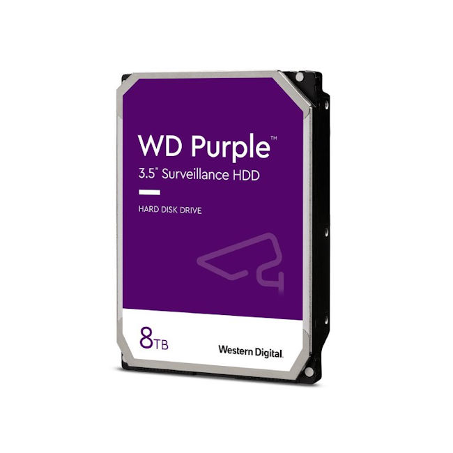 8tb wd p هارد دیسک اینترنال وسترن دیجیتال سری بنفش ظرفیت 8 ترابایت (اصل) ا Western Digital Purple Internal Hard Drive 8TB - Image 1