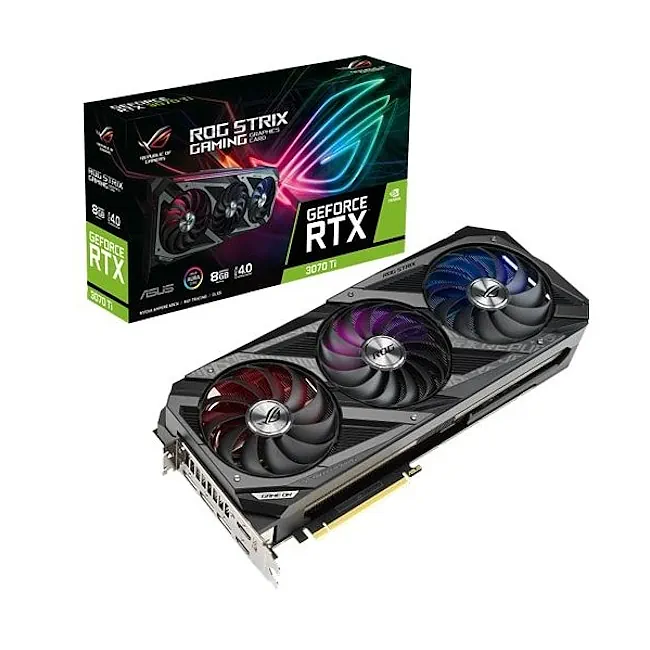 ASUS ROG 3070TI کارت گرافیک ایسوس ASUS ROG STRIX RTX 3070TI OC 8GB (در حد نو) - Image 1