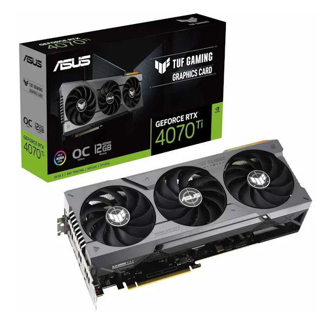ASUS TUF Gaming GeForce RTX 4070 Ti 12GB کارت گرافیک (در حد نو) ASUS TUF Gaming GeForce RTX 4070 Ti 12GB GDDR6X OC Edition - Image 1