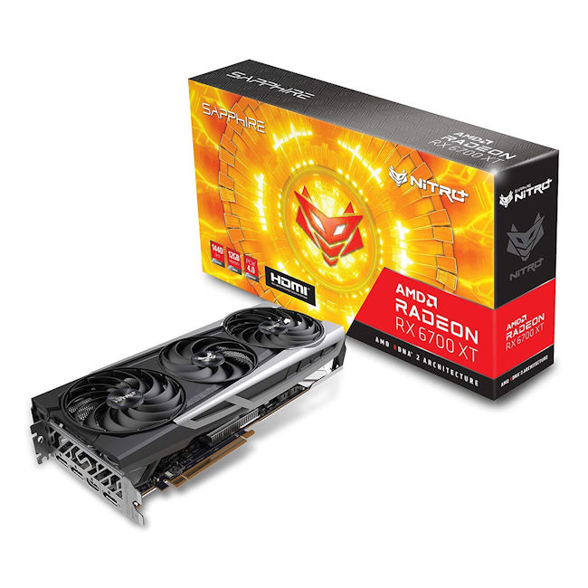 NITRO+ AMD RX 6700 XT 12GB کارت گرافیک سافایر نیترو پلاس مدل NITRO+ AMD RX 6700 XT 12GB حافظه 12 گیگابایت (در حد آکبند) - Image 1