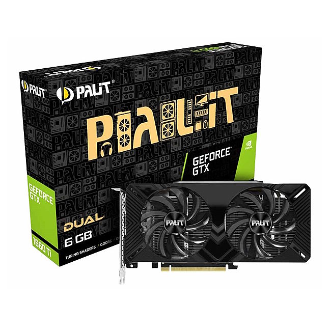 Palit GeForce GTX 1660 Ti Dual 6G-min کارت گرافیک (در حد نو) پالیت GTX 1660 Ti Dual 6G ا Palit GeForce GTX 1660 Ti Dual 6G Graphics Card - Image 1