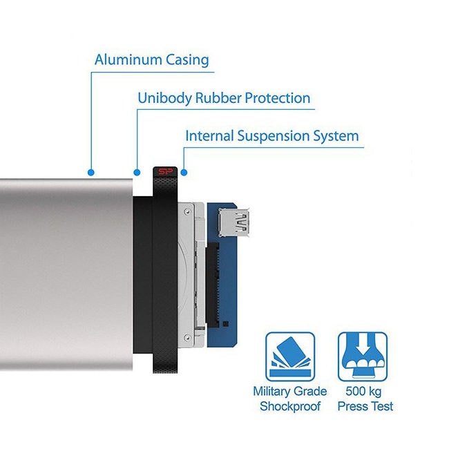 هارد اکسترنال سیلیکون پاور مدل SILICON POWER Armor A85 1TB (گارانتی دار) - Image 4