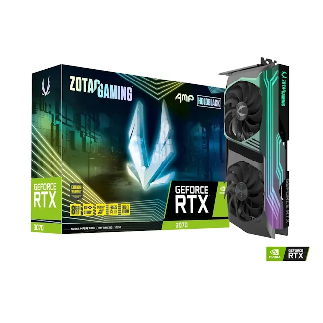 ZOTAC AMP Holo RTX 3070 8GB کارت گرافیک زوتک (در حد نو) ZOTAC RTX 3070 8GB AMP HoloBlack - Image 1