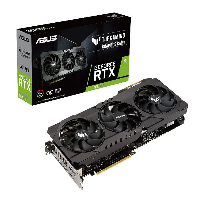 کارت گرافیک ایسوس (جعبه اصلی) مدل ASUS TUF Gaming GeForce RTX 3070 TI OC Edition 8GB