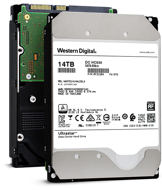 02 هارد دیسک اینترنال وسترن دیجیتال Ultrastar DC HC530 ظرفیت ۱۴ ترابایت - Image 1